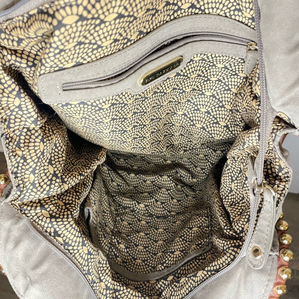 Big Buddha Grayson Suede Hobo Hand Bag - Picture 7 of 12